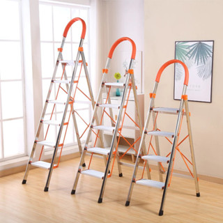 Thang Ghế Nhôm Chữ A Gấp Gọn Nội Thất 3A Có Tay Vịn Cực Kì Chắc Chắn Tiện Dụng Đủ Loại 3-4-5-6-7 Bậc