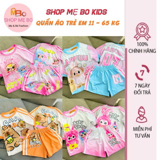 Đồ bộ bé gái 3d thun lạnh size nhí đại từ 8 đến 40kg