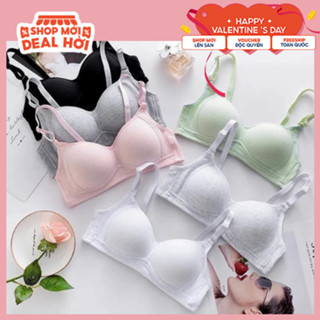 [Combo 3 Áo] Áo Lót Nữ, Áo Ngực Cotton Không Gọng, Áo Ngực Mút Mỏng Dành Cho Học Sinh