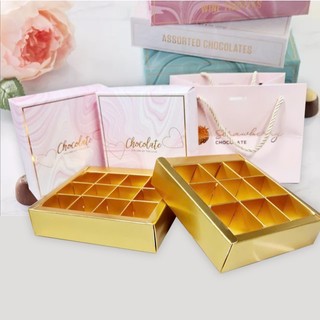 HỘP ĐỰNG 10 SET  SOCOLA 8,9,12 VIÊN (set hộp + túi )