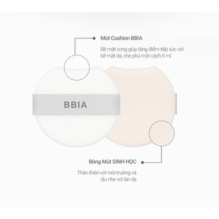 Cushion dưỡng ẩm căng bóng, bền màu BBIA Eau Glow Cushion Eau Edition 15g