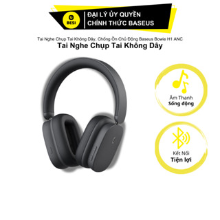 Tai Nghe Chụp Tai Không Dây, Chống Ồn Chủ Động Baseus Bowie H1 ANC