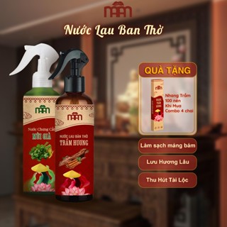 Nước Lau Bàn Thờ Trầm Hương, Nước Cất Mùi Già - Nước Bao Sái Bàn Thờ Làm Sạch Thu Hút Tài Lộc 250ml