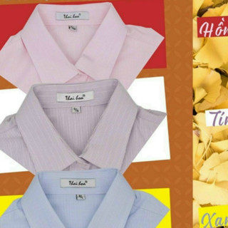   GIAO HỎA TỐC  Áo sơ mi Thái Hoà họa tiết sọc gân chìm ít nhăn 641 