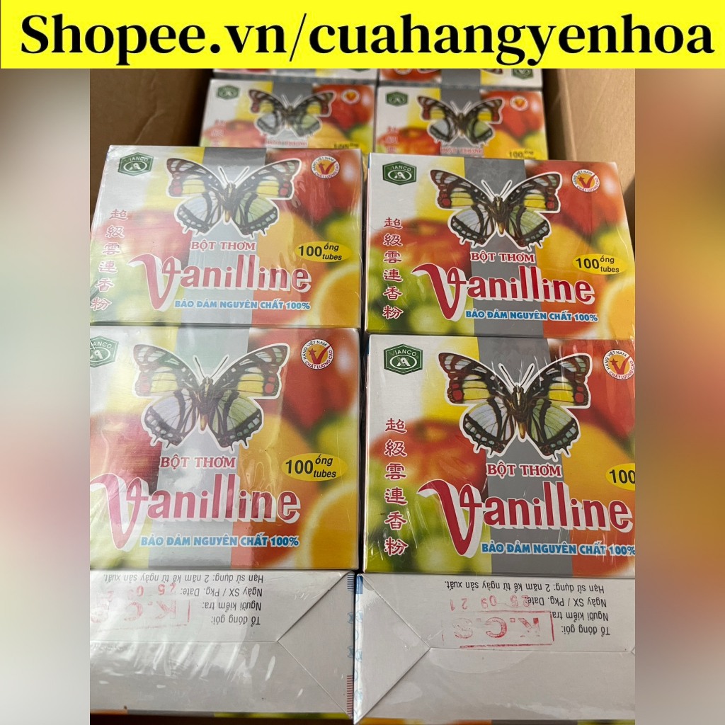 1 hộp 100 ống Vani con bướm