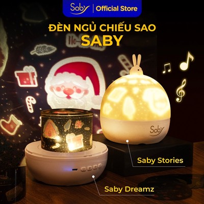 Đèn chiếu hình Ông già Noel,giáng sinh quà tặng,phát nhạc loa bluetooth Saby Stories pin sạc 1800mah