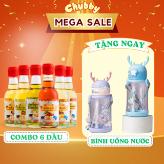 [TẶNG BÌNH NƯỚC KHI MUA ĐỦ 6 CHAI DẦU] Dầu Ăn Dặm Cho Bé CHUBBY-Cho Trẻ Trên 6 Tháng Tuổi 60ml