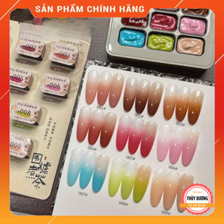 Set gel đặc Prescobaldi 9 màu dùng dặm ombre móng chuyên dùng làm nail