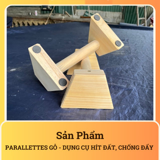  Parallettes Gỗ Thông Dụng Cụ Hít Đất Chống Đẩy Tập Cơ Ngực,Planche,Handstand gym yoga 