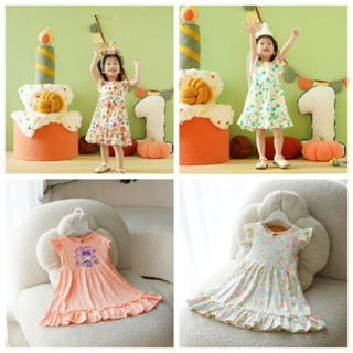  Váy bé gái chất cotton đầm bé gái  vải cotton thấm hút mồ hôi 