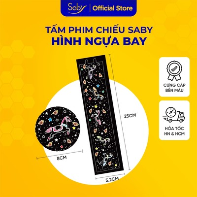Tấm phim chiếu Saby hình Ngựa bay, phim chiếu cho đèn chiếu sao Saby Dreamz và Saby Stories