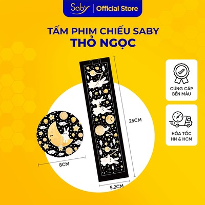 Tấm phim chiếu Saby hình Thỏ Ngọc Trung thu cho đèn ngủ chiếu sao Saby Dreamz và Saby Stories