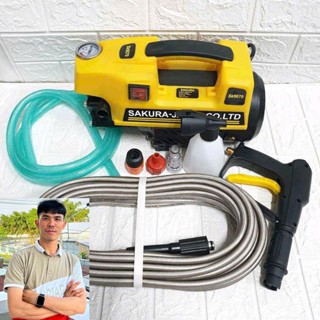 Máy rửa xe Sakura 3600W - Lõi đồng 100% bảo hành 24 tháng - tặng bình bọt tuyết