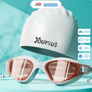 Combo Kính bơi nón bơi bịt tai người lớn nam nữ sang trọng kín nước chống mờ sương YouYou Yuripromax