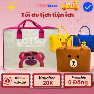  Túi Du Lịch Túi Xách Đựng Đồ Đa Năng Đi Chơi Đi Biển Để Quần Áo Cài Vali Vải Nỉ Xốp Nhiều Hoạ Tiết  40x30x20  