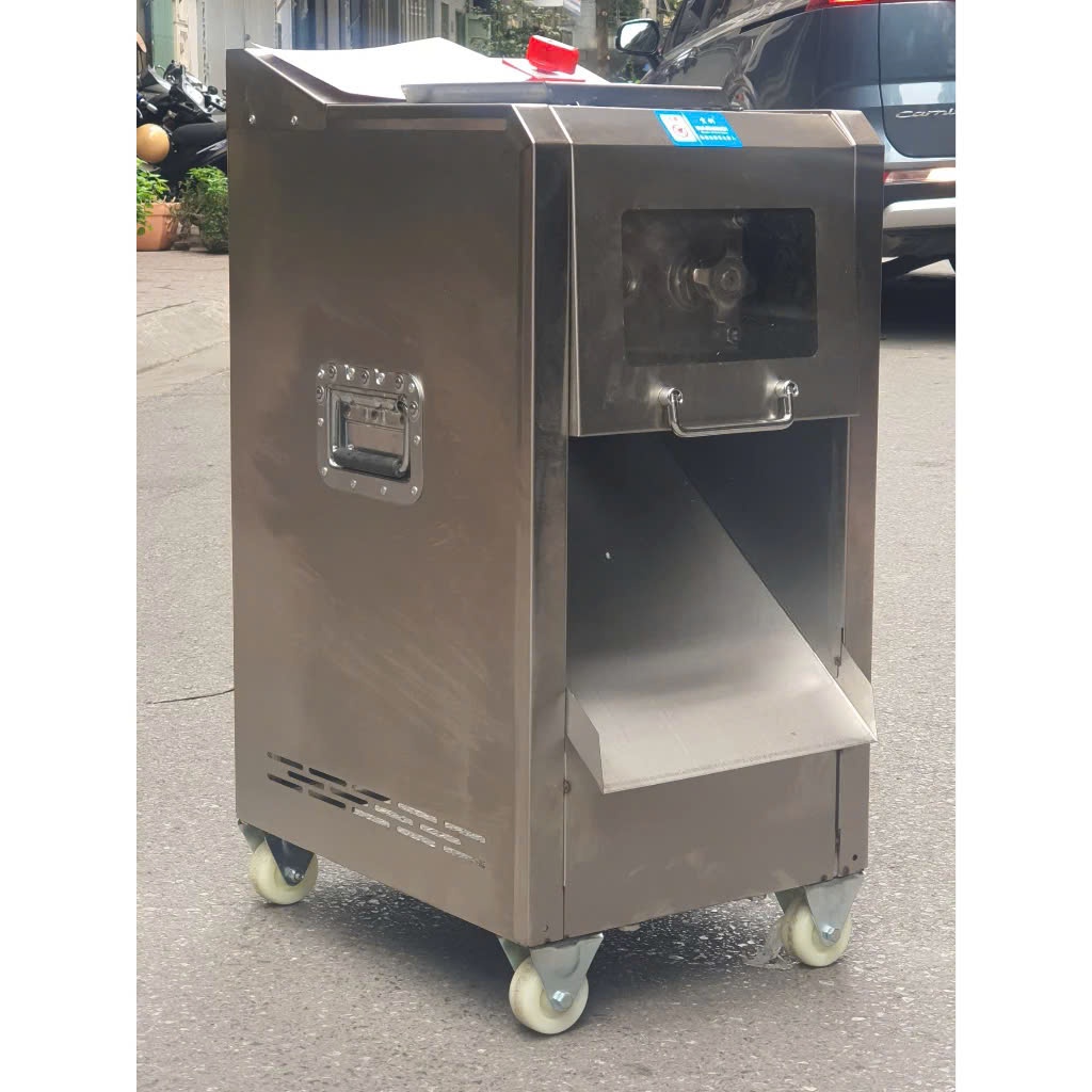 Máy Thái Thịt Công Nghiệp DQ8 Máy Cắt Thịt Tươi Sống Công Suất 2200W Lưỡi Dao Thay Được. Hàng chính hãng.
