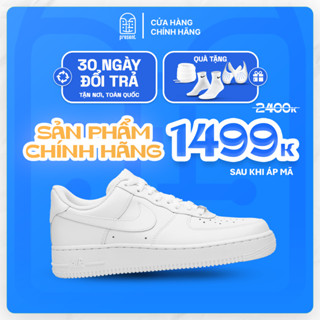 Giày af1 chính hãng, nike air force 1 trắng real fullbox, đổi trả 30 ngày Present Original Sneakers