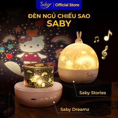 Đèn ngủ chiếu sao Saby hình Hello Kitty phát nhạc loa bluetooth đèn chiếu sao trần 3D pin sạc