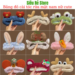 Băng đô cài tóc Siêu Rẻ Store Bờm tóc rửa mặt nam nữ cute tai mèo, tuần lộc phụ kiện tóc skincare