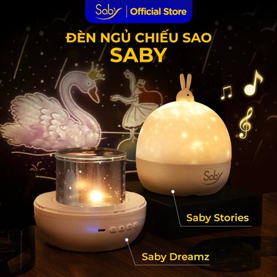 Đèn ngủ chiếu sao Saby hình Vũ khúc thiên nga phát nhạc loa bluetooth đèn chiếu trần 3D, pin sạc