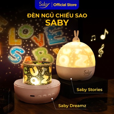 Đèn ngủ chiếu sao Saby hình Bảng Chữ Cái phát nhạc loa bluetooth đèn chiếu trần 3D pin sạc