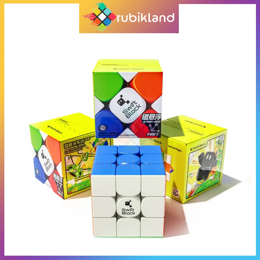 [Maglev] Rubik Gan Swift Block 355S 3x3 Maglev Rubic Gan Cube Nam Châm Khoan Lỗ Đồ Chơi Trí Tuệ