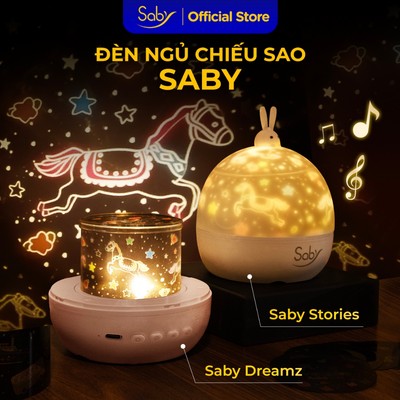 Đèn ngủ chiếu sao Saby hình ngựa bay, phát nhạc loa bluetooth đèn chiếu trần 3D pin sạc, xoay 360 độ