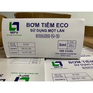 Bơm tiêm MPV 5ml {hộp100 chiếc},Bơm tiêm Eco MPV 5ml