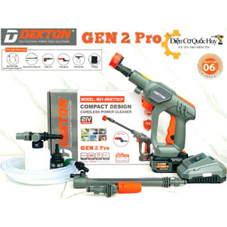 Thân máy rửa xe pin Dekton 21v SRX775CP GEN 2PRO Thế hệ mới Tặng pet xoay 6 tia túi đựng bình bọt tuyết