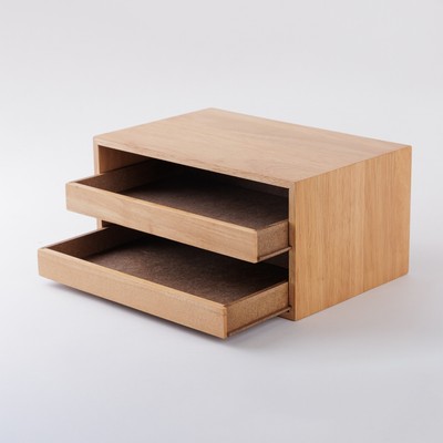 [A] Hộp Gỗ 2 Khay Kéo MUJI