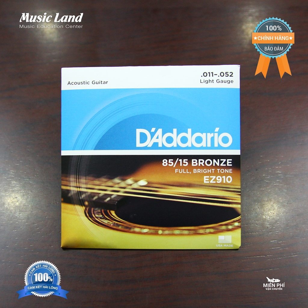 Dây Đàn Guitar Acoustic D'Addario EZ910 - Chính Hãng