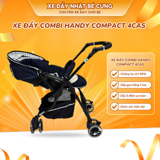 Xe Đẩy Cho Bé Combi Handy Compact 4cas Hàng Cao Cấp Đảo Chiều Tay Cầm, Xe Đẩy Gấp Gọn Siêu Nhẹ Tiện Lợi