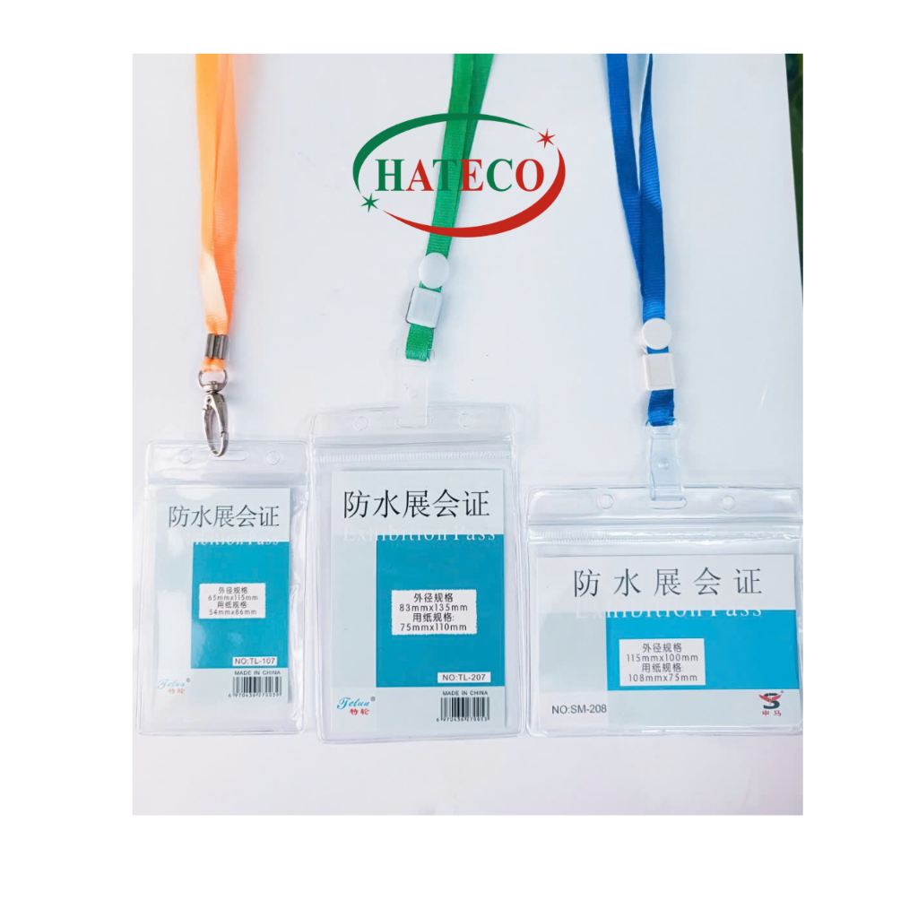 Thẻ Đeo Tên Nhân Viên, Học Sinh, Sinh Viên, Bao Thẻ Tên, Bảng Tên Nhiều Kích Thước, Dây Đeo  (5 CÁI)