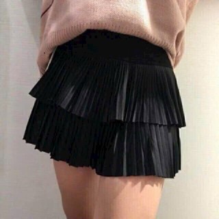 (new) Chân váy 2 tầng xếp ly nhỏ  umi, Chân váy xếp ly ngắn 2 tầng ly LITI SHOPRTSHOP