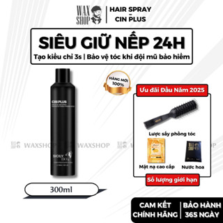 Gôm xịt tóc nam Cin Plus Hair Spray 300ml chính hãng, giúp giữ nếp và tạo texture tốt - Cinplus - C2