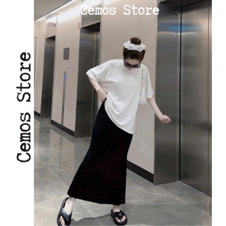 Set áo thun kèm chân váy đuôi cá co dãn tốt Loại1-Cemos Store