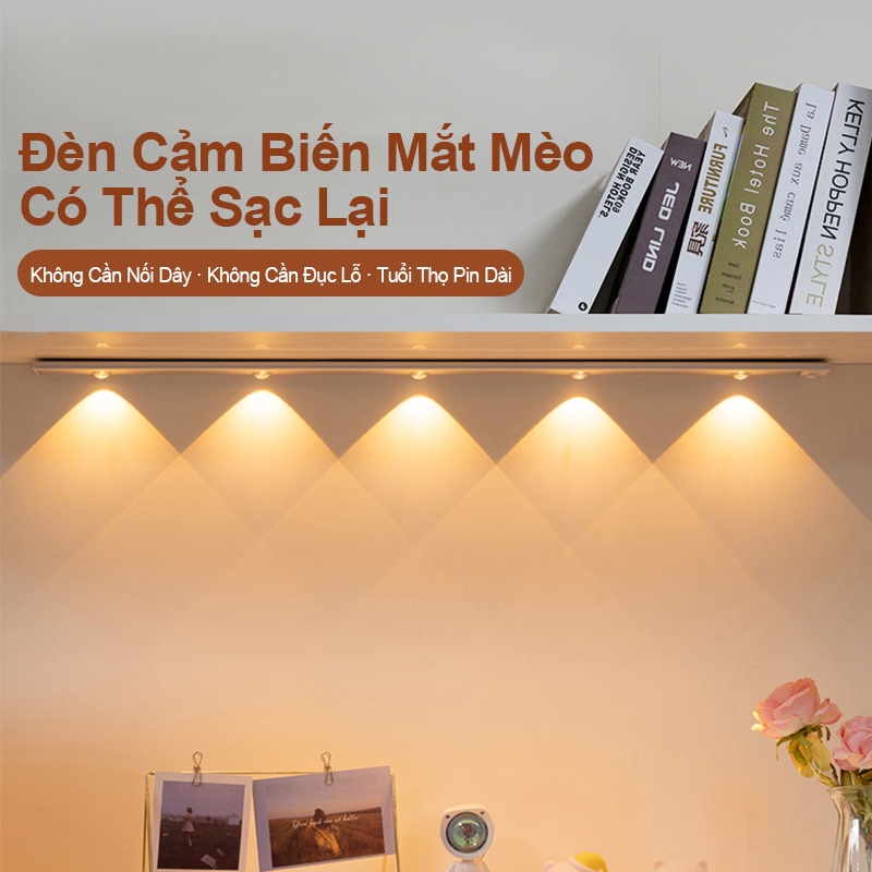 Đèn LED cảm ứng OOKAS có thể điều chỉnh độ sáng, không cần khoan tường