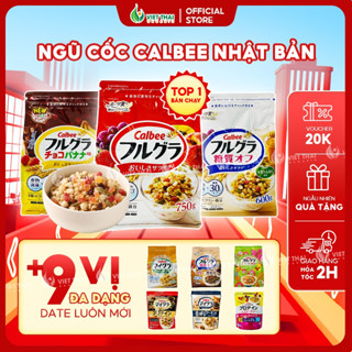 【DATE MỚI +13 VỊ Ngũ cốc Calbee Nhật Giảm Cân Ăn Kiêng Mix Sữa Trái Cây Granola Ăn Sáng