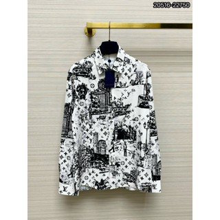 Áo Sơ mi nam LV họa tiết thêu cực nét tay dài phong cách trẻ trung chuẩn form