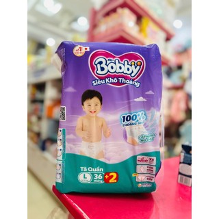 Tã quần bobby mẫu mới tinh chất gạo non s46/m42/l36/xl32/xxl28/xxxl22