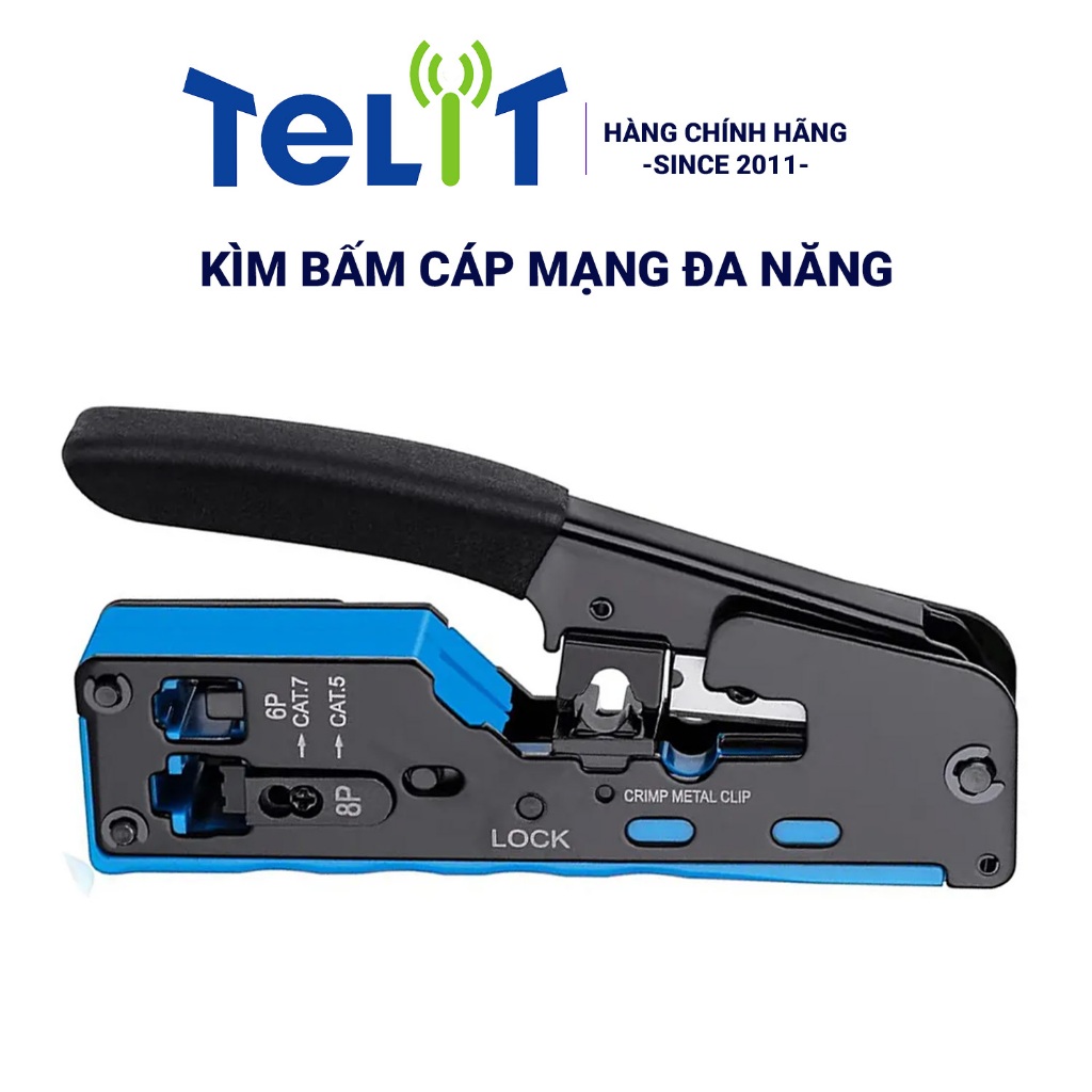 Kìm bấm cáp mạng đa năng (RJ45, RJ11, 8P8C/RJ45, 6P6C/RJ12, RJ11,..)