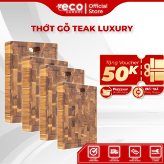  Thớt gỗ TEAK LUXURY Xuất Khẩu - thiết kế móc treo đa năng dễ dàng sử dụng Thương Hiệu BG HOME 
