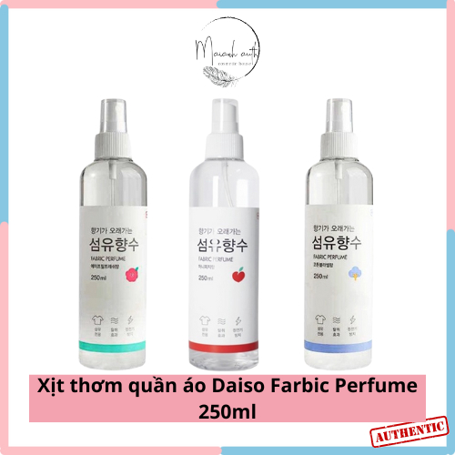 Xịt thơm quần áo Daiso Farbic Perfume 250ml