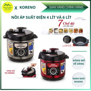 Nồi áp suất điện 4lít, 6 lít , 7 chế độ nấu nướng, koreno chính hãng