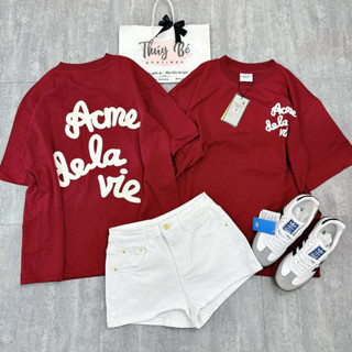 Áo Thun ADVL 3 Dòng Đỏ Đô ROMANCE STUDIO Nam Nữ Form Rộng Chất Vải Cotton 260GSM Full Tag Mác