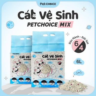 Cát Mèo Đậu Nành Mix Đất Sét PetChoice 6L/2KG, Cát Vệ Sinh Cho Mèo