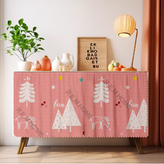 Rèm dán 1 LỚP tủ bếp, rèm che kệ bếp nhiều kích thước vải polly este R.E.M Home