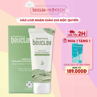Mặt nạ đất sét BEUCLAY trà xanh sáng da, se khít lỗ chân lông, kiểm soát dầu, ngăn ngừa mụn cám mụn đầu đen