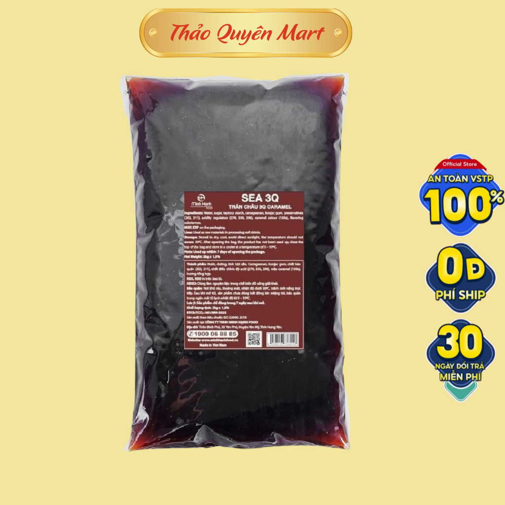 SEA 3Q - Trân châu Trắng, Đen Sea Jelly 3Q - Minh Hạnh Food - 2kg (trân châu giòn)