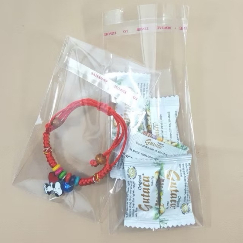 100 Túi Bóng Kính OPP Dán Miệng Nhiều Kích Thước Mini